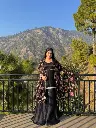 Black floral sharara set