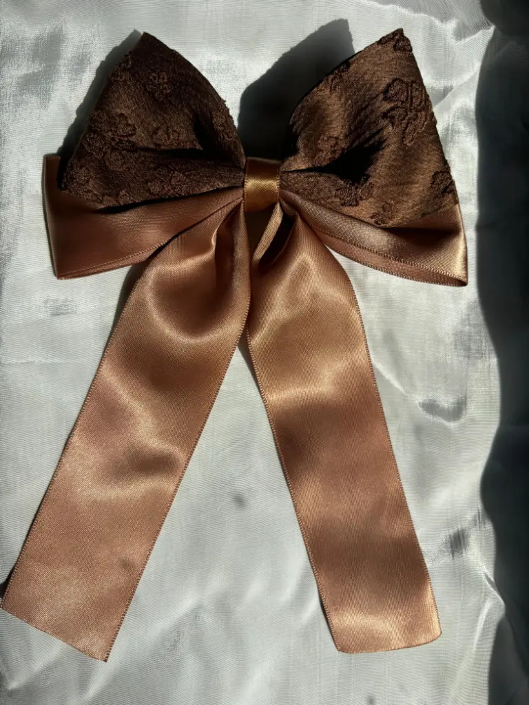 Silken Texture Bow Hair clip