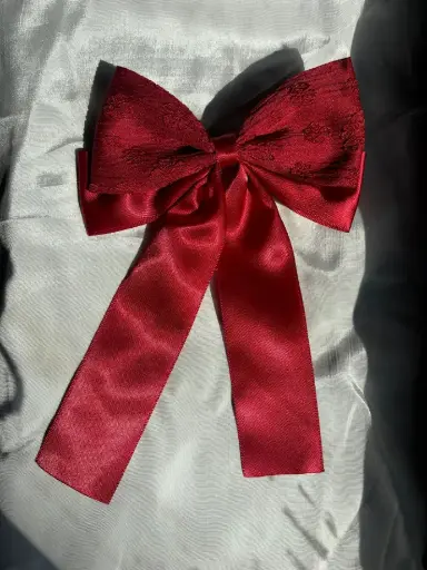 Silken Texture Bow Hair clip